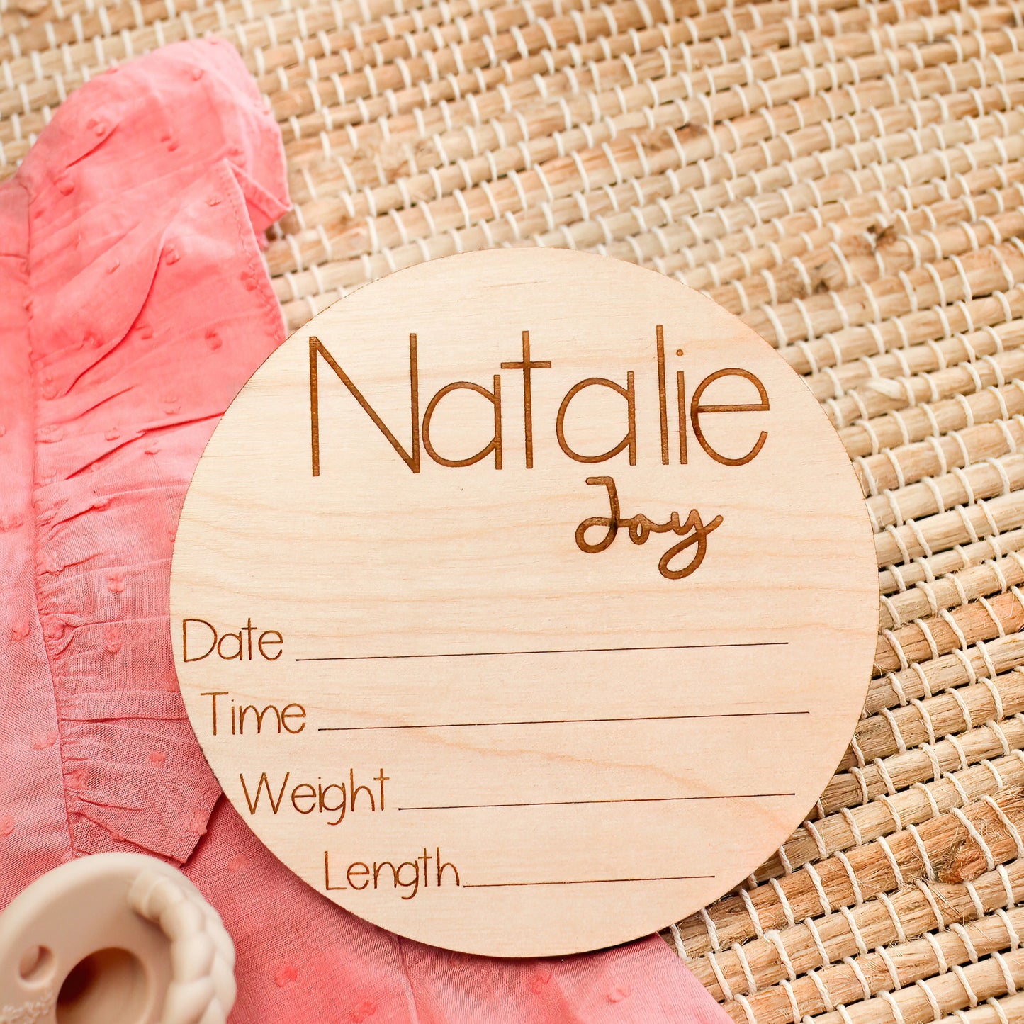 Engraved - STYLE 3 - Baby Announcement & Stat Signs