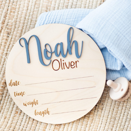 STYLE 1 - Baby Announcement & Stat Signs